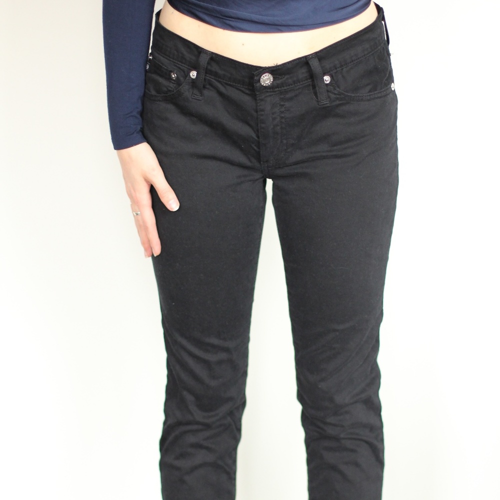 Adriano Goldschmied Black Skinny Crop Jeans